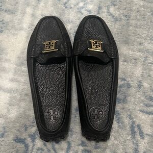 Tory Burch Black Leather Loafers